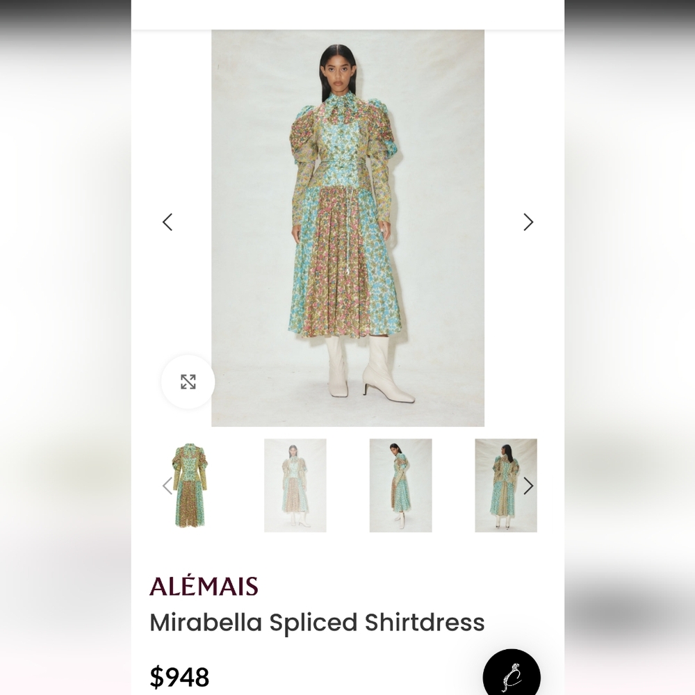NWT Alemais Mirabella Spliced Shirtdress Maxi Dress Size 2